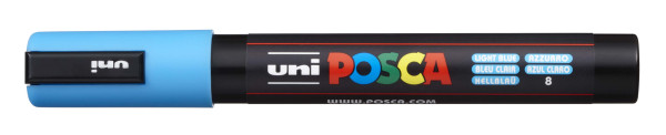Preces attēls Marķieris ūdens bāzes UNI Posca PC-5M gaiši zils (8)