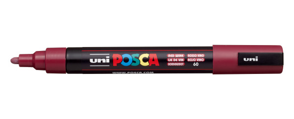 Preces attēls Marķieris ūdens bāzes UNI Posca PC-5M bordo (60)