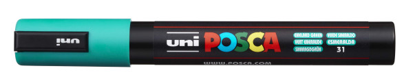 Preces attēls Marķieris ūdens bāzes UNI Posca PC-5M smaragdzaļš (31)