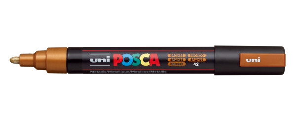 Preces attēls Marķieris ūdens bāzes UNI Posca PC-5M bronza (42)