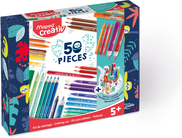 Preces attēls MAPED Creativ krāsošanas piederumu komplekts 50gab. 5+