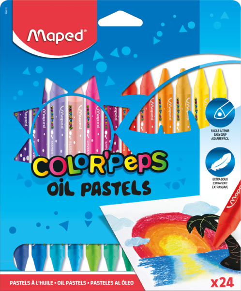 Preces attēls Krītiņi eļļas MAPED Oil Pastels 24 krāsas