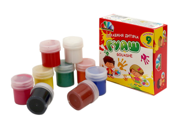 Preces attēls Guaša GAMMA  9 krāsas*20ml