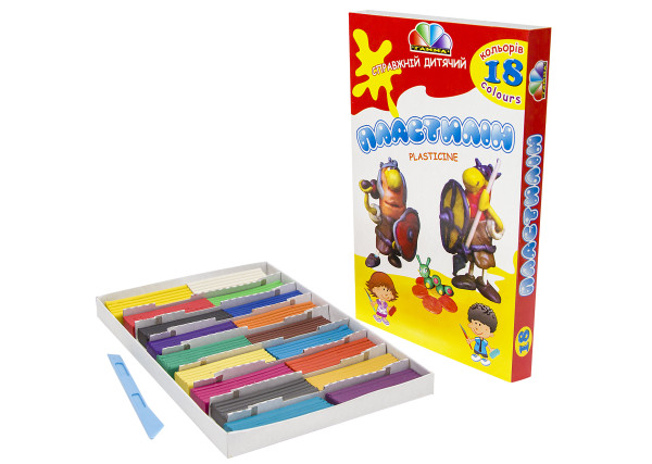 Preces attēls Plastilīns GAMMA 18 krāsas 360g