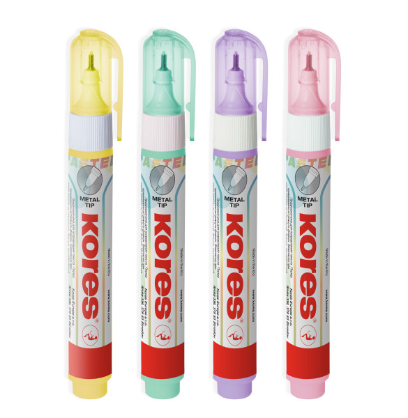 Preces attēls Korekcijas pildspalva KORES Pastel metal tip 10ml