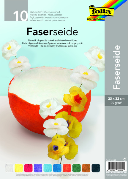 Preces attēls Zīdpapīrs ar šķiedru struktūru FOLIA 23*32cm 25g/m2 10 krāsas