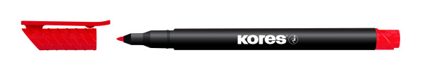 Preces attēls Permanenta marķieris KORES K-Marker P1-M 1-2mm sarkans