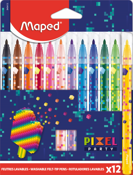 Preces attēls Flomāsteri MAPED "Pixel Party" 2.8mm 12 krāsas