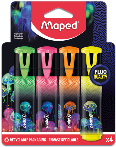 Preces attēls Teksta marķieri MAPED "Deepsea Paradise" 4 krāsas