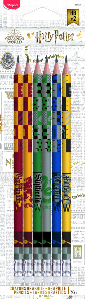 Preces attēls Zīmulis ar dzēšgumiju MAPED "Harry Potter" 6 gab. HB
