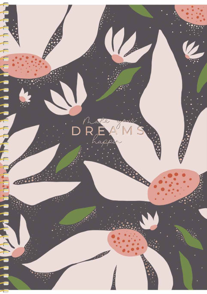 Preces attēls Koledžbloks B5 80lp # ciets vāks ar foliju, ''Dreams'' 06098