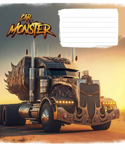 Preces attēls Burtnīca 12lp 170*203mm 60g/m2 # ''Car monster'' 3243