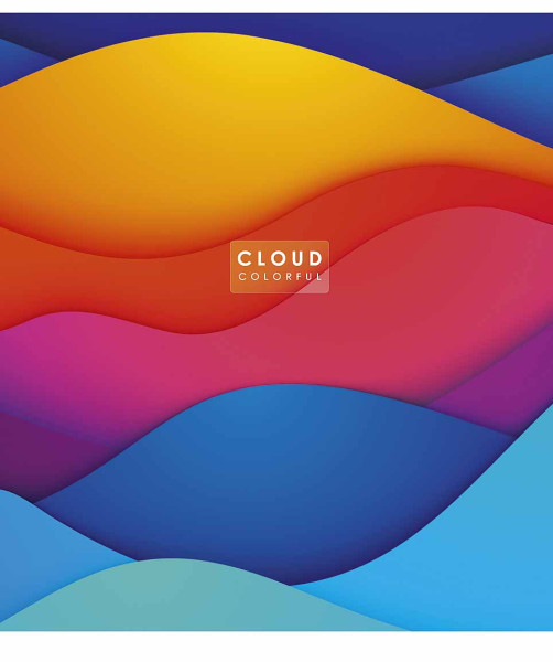 Preces attēls Klade 48lp 170*203mm ''Genius'' 70g/m2 # glancēts lamināts "Cloud colorful" 3161