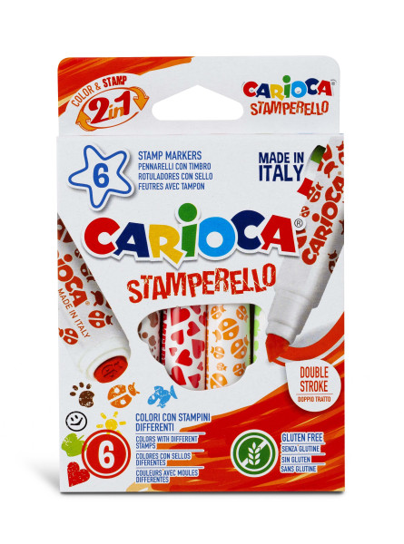 Preces attēls Flomāsteri CARIOCA Stamperello 6 krāsas