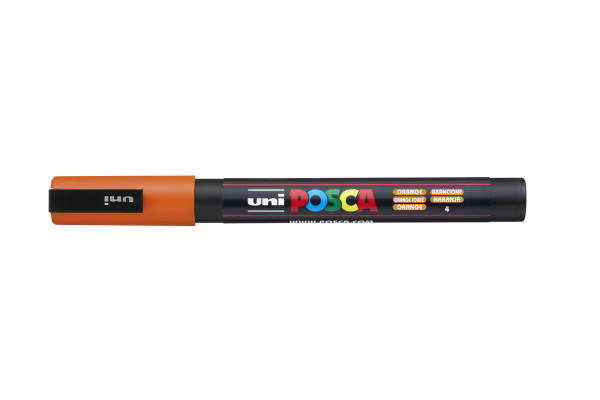 Preces attēls Marķieris ūdens bāzes UNI Posca PC-3M oranžs (4)