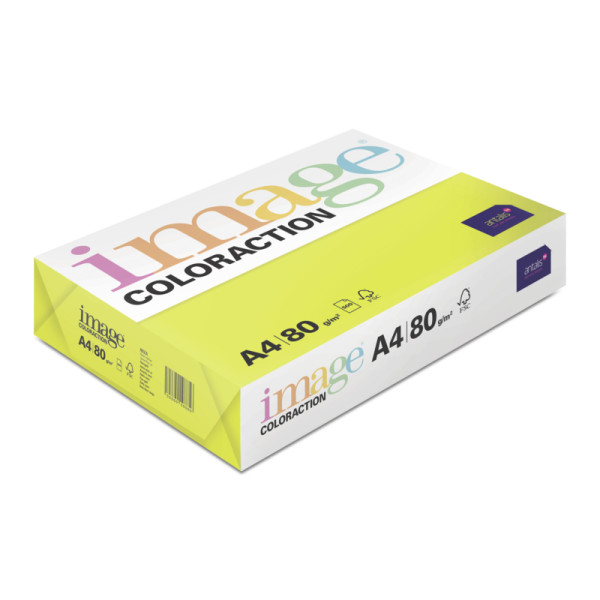 Preces attēls Papīrs IMAGO COLOR 80g A4 500lp Ibiza neon dzeltens