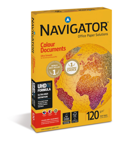 Preces attēls Papīrs NAVIGATOR Colour Documents A4 120g/m2 250lp