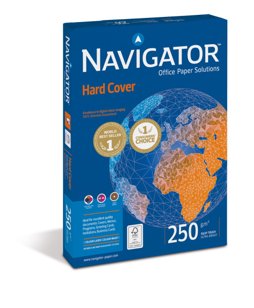 Preces attēls Papīrs NAVIGATOR Hard Cover A4 250g/m2 125lp