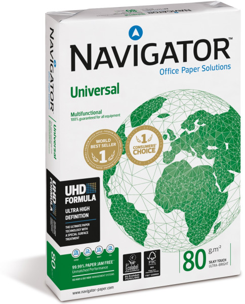 Preces attēls Papīrs NAVIGATOR Universal A3 80g/m2 500lp