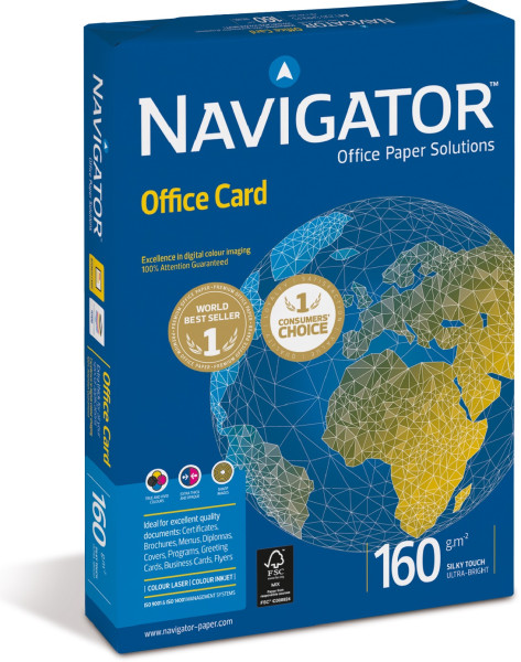 Preces attēls Papīrs NAVIGATOR Office Card A3 160g/m2 250lp
