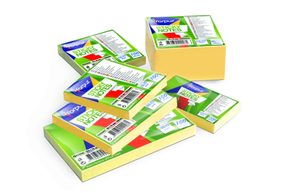 Preces attēls Piezīmju līmlapiņas FORPUS 50*75mm dzeltena