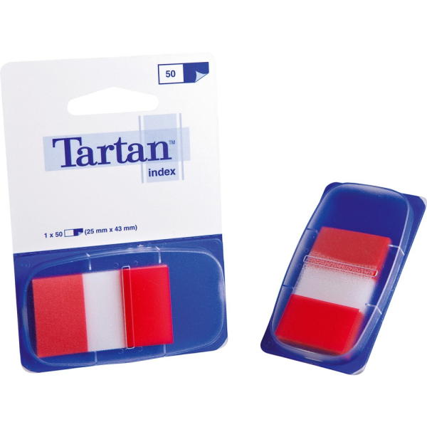 Preces attēls Indekss TARTAN 25*43mm 50lp sarkans