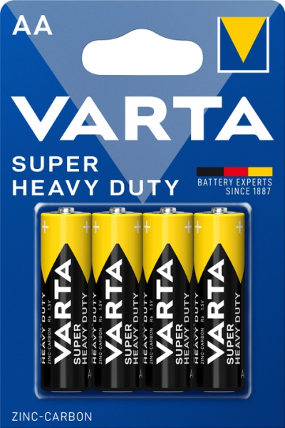 Preces attēls Baterijas VARTA  AA  SuperLife Zinc Carbon 4 gab.