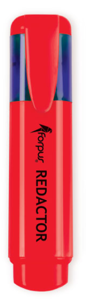 Preces attēls Marķieris teksta FORPUS "Redactor" sarkans