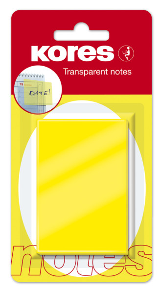 Preces attēls Indeksi KORES Clear 75*50mm, caurspīdīgi dzelteni, 50lp !