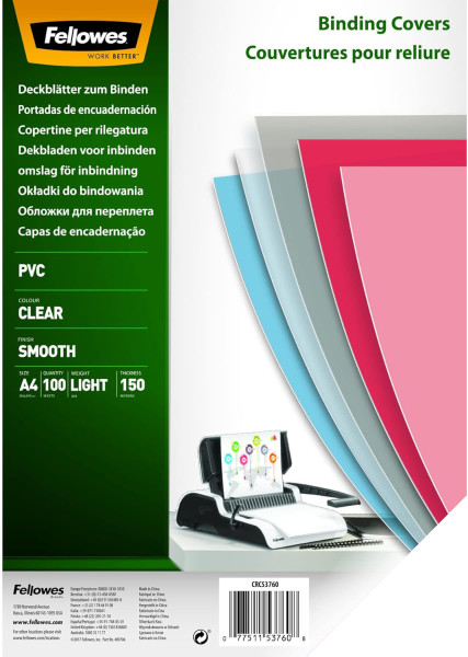Preces attēls Apvāki PRESTIGE caurspīdīgi PVC A4 150µm 100lp