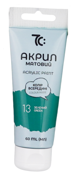 Preces attēls Akrila krāsa tūbiņā GAMMA 60 ml, zaļa Nr.13