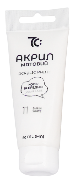 Preces attēls Akrila krāsa tūbiņā GAMMA 60 ml, balta Nr.11