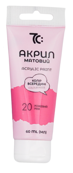 Preces attēls Akrila krāsa tūbiņā GAMMA 60 ml, rozā Nr.20